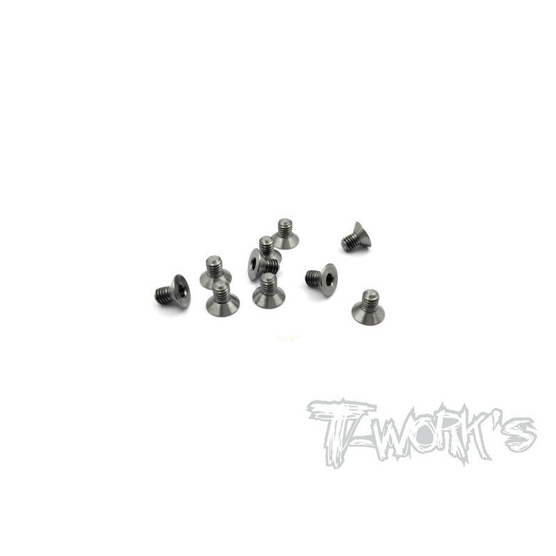 TSS-305C 3mm x 5mm 64 Titanium Hex. Countersink Screw 10pcs.