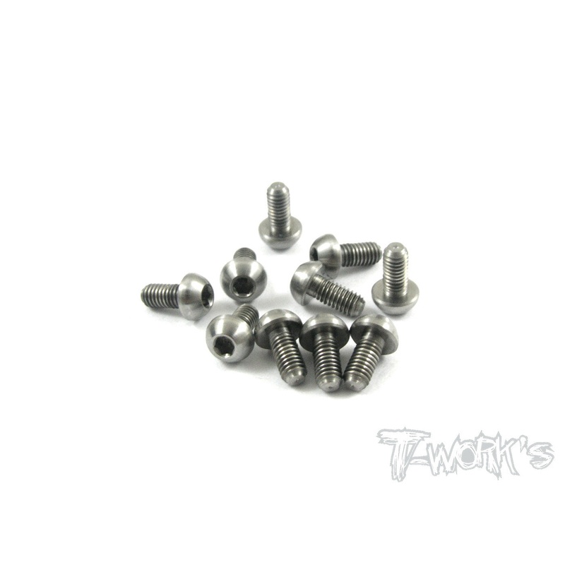 TSS-306B 3mm x 6mm  64 Titanium Hex. Socket Button Head Screw 10pcs
