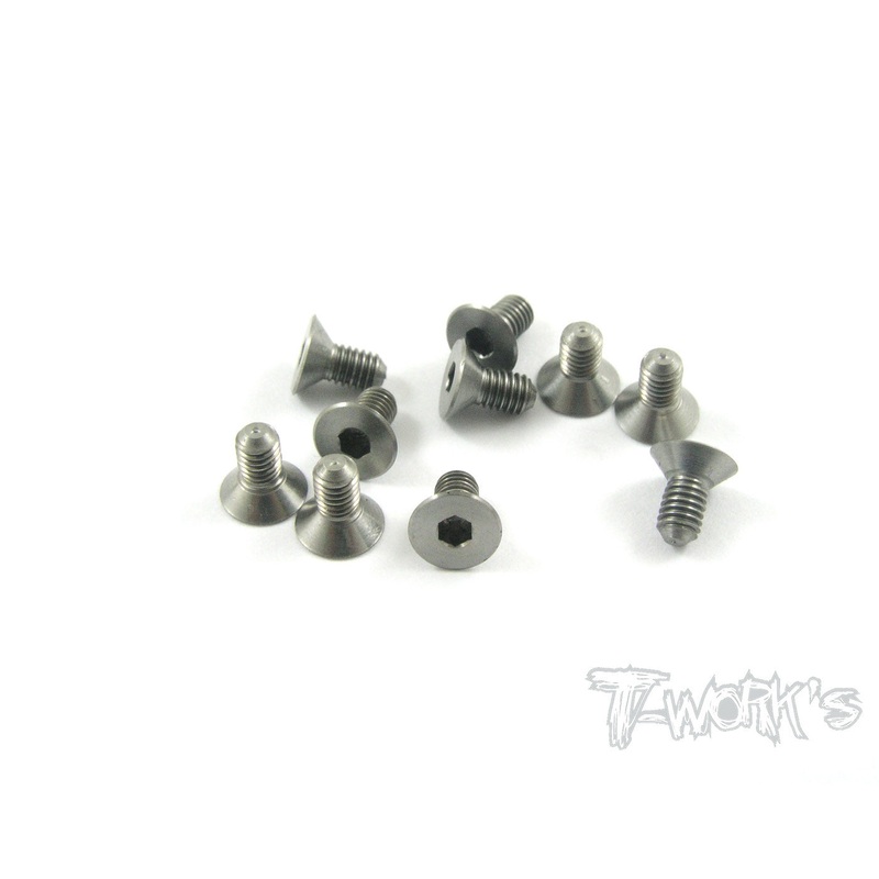 TSS-306C 3mm x 6mm 64 Titanium Hex. Countersink Screw 10pcs.