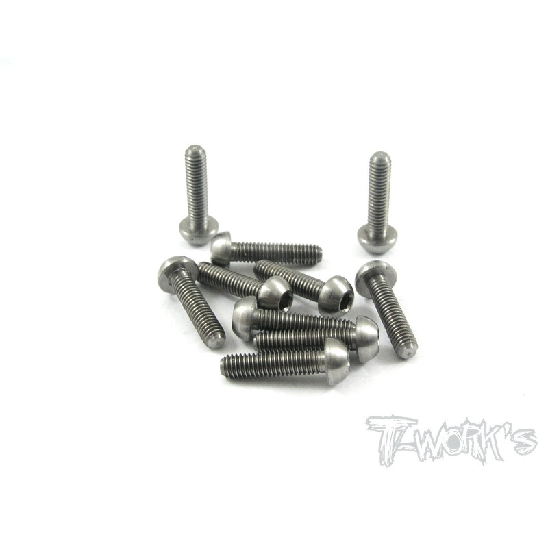 TSS-312B 3mm x 12mm 64 Titanium Hex. Socket Button Head Screw 10pcs
