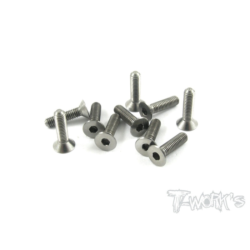 TSS-312C 3mm x 12mm  64Titanium Hex. Countersink Screw   10pcs.