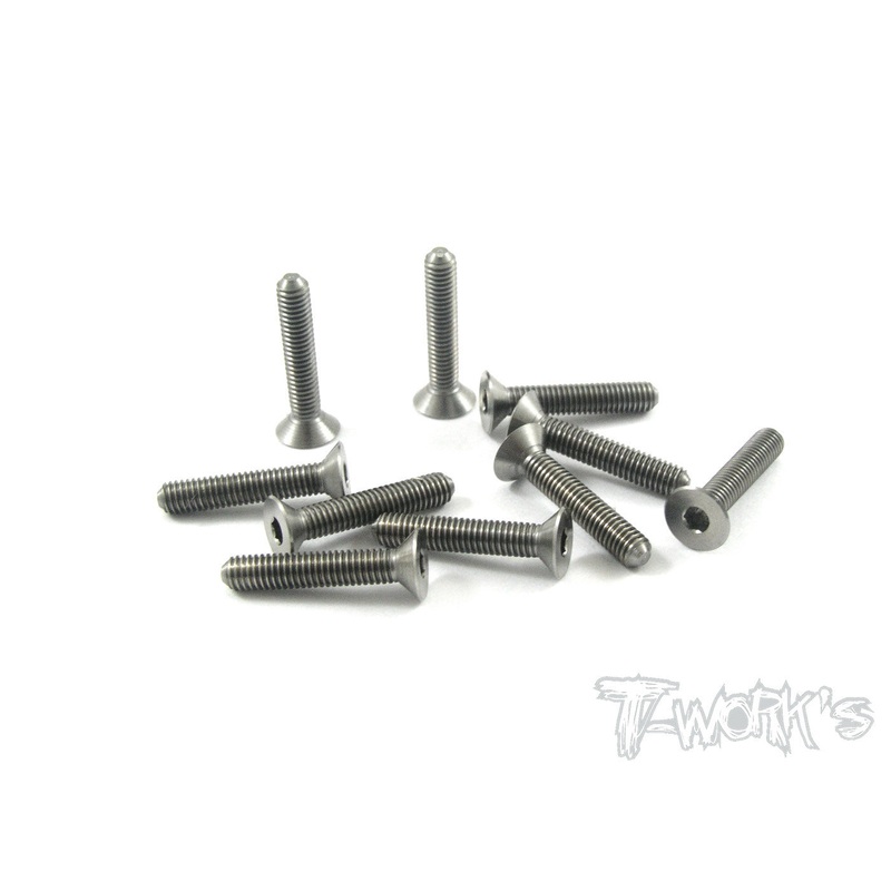 TSS-316C 3mm x 16mm 64 Titanium Hex. Countersink Screw 10pcs