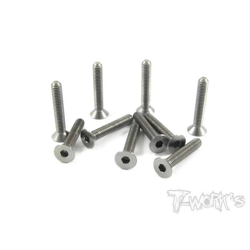 TSS-318C 3mm x 18mm 64 Titanium Hex. Countersink Screw 10pcs