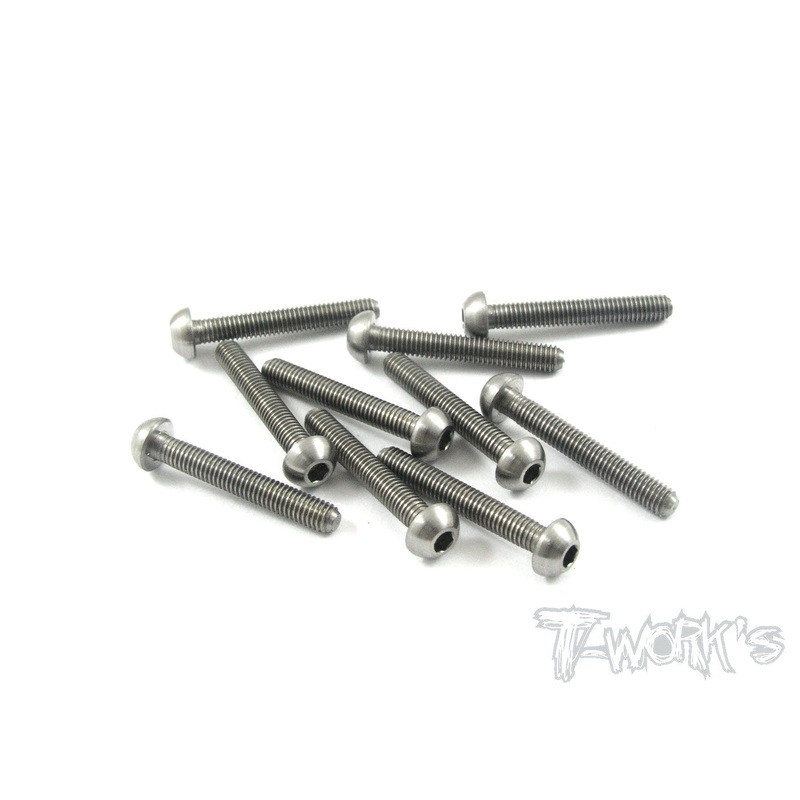 TSS-320B 3mm x 20mm 64 Titanium Hex. Socket Button Head Screw 10pcs