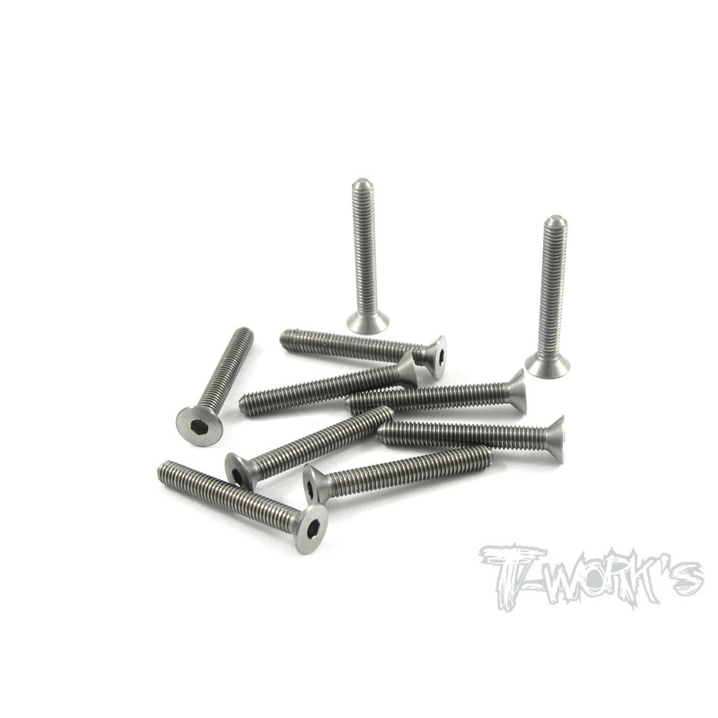 TSS-322C  3mm x 22mm 64 Titanium Hex. Countersink Screw 10pcs