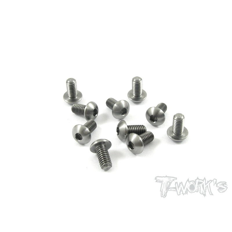 TSS-408B 4mm x 8mm  64 Titanium Hex Socket  Button Head Screw 10pcs