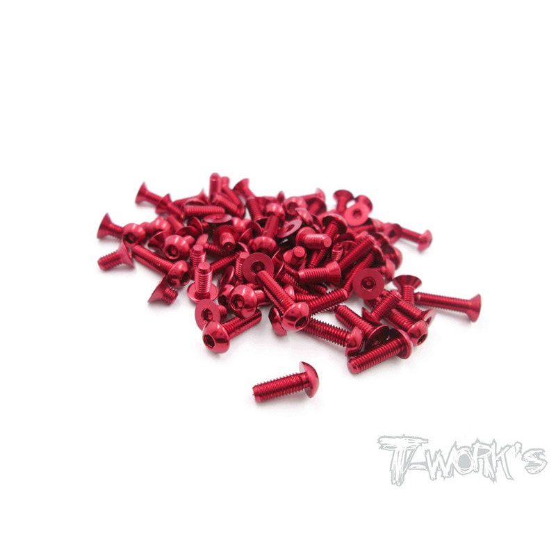 ASS-12M-R  7075-T6 Red Screw set 54pcs.(For VBC Lightning 12M)