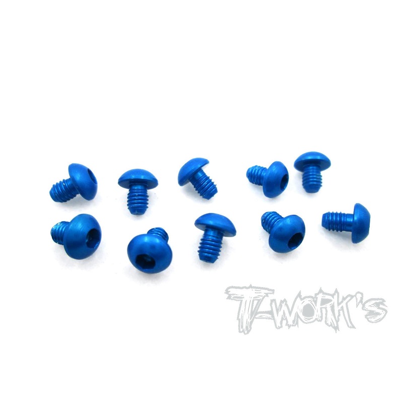 ASS-305BDB 7075-T6 Hex. Socket Button Head Screw(Dark Blue)  3x5mm 10pcs.