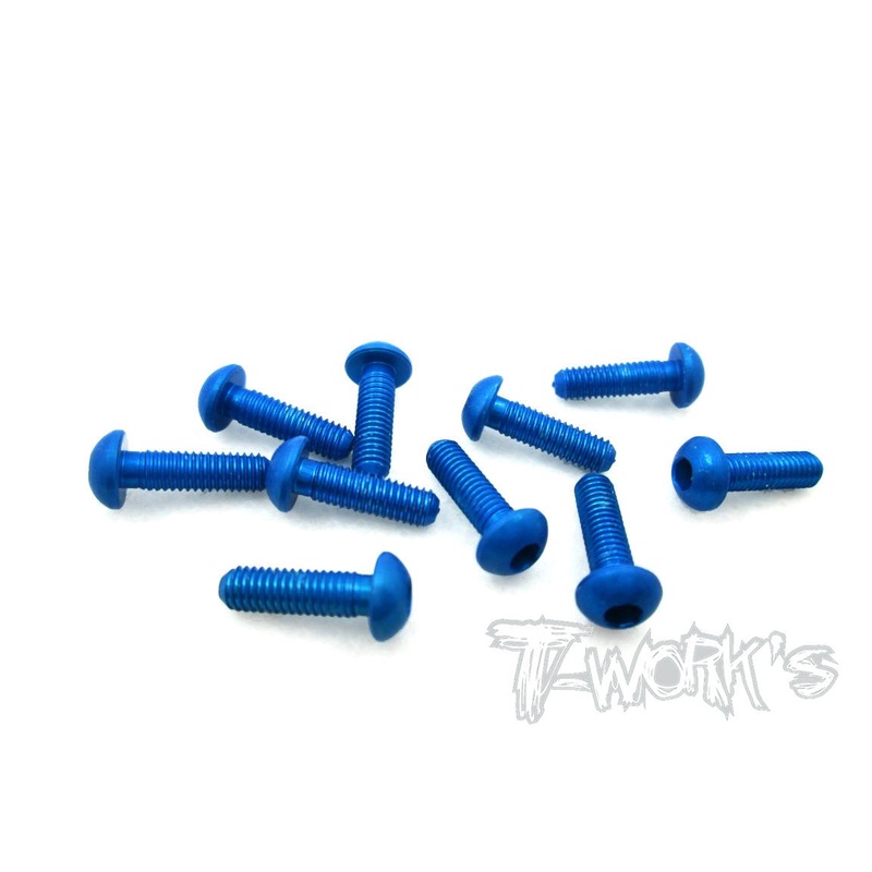 ASS-310BDB 7075-T6 Hex. Socket Button Head Screw(Dark Blue)  3x10mm 10pcs.