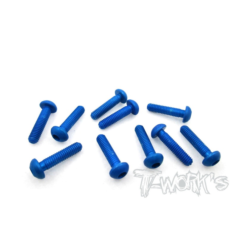 ASS-312BDB 7075-T6 Hex. Socket Button Head Screw(Dark Blue)  3x12mm 10pcs.