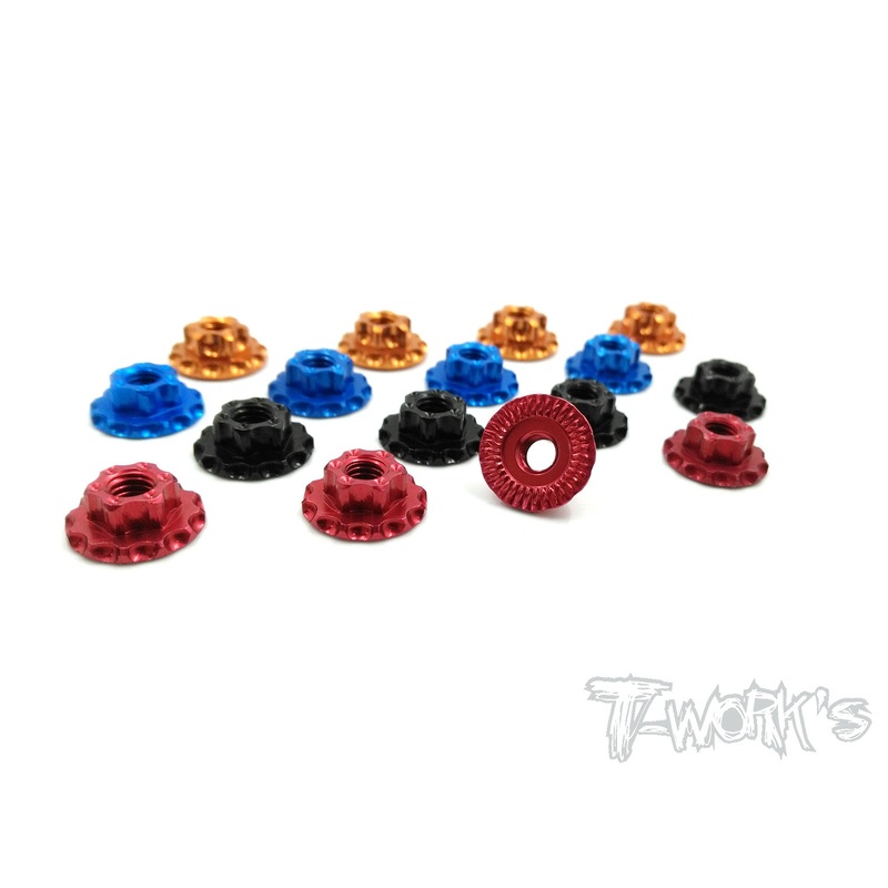 TA-089 Alum Large-Contact Serrated Flanged Wheel Nuts  (4pcs.)