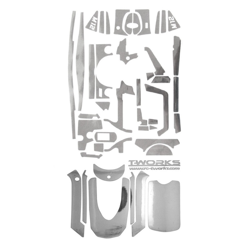 TS-025M Metal Chrome Radio Skin Sticker ( For Sanwa M12 ) 4Colors