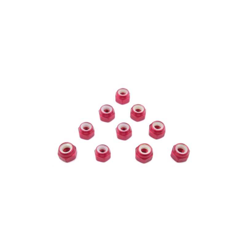 ASS-3LN Aluminium Lock Nuts 3mm 10pcs.