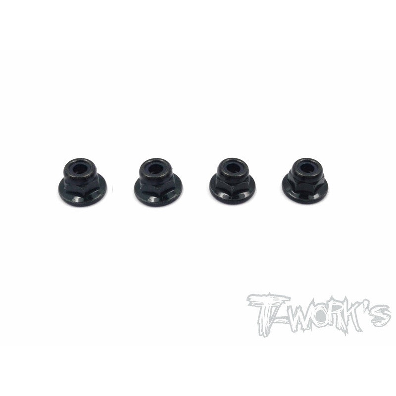 SS-3FLN Steel Flat M3 Lock Nuts  4pcs. )