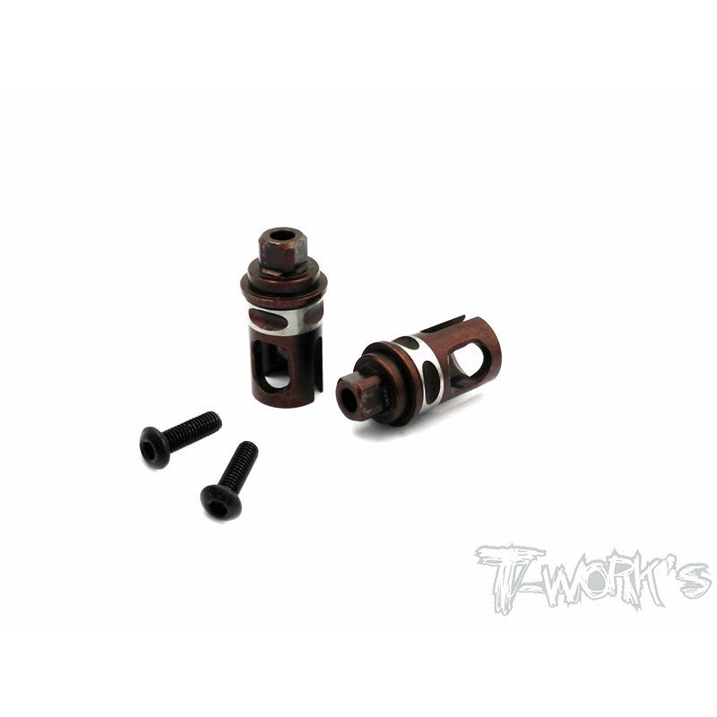 TE-126-Y T-Work's Spring Steel Front Spool Cups ( For Yokomo BD7'15 )