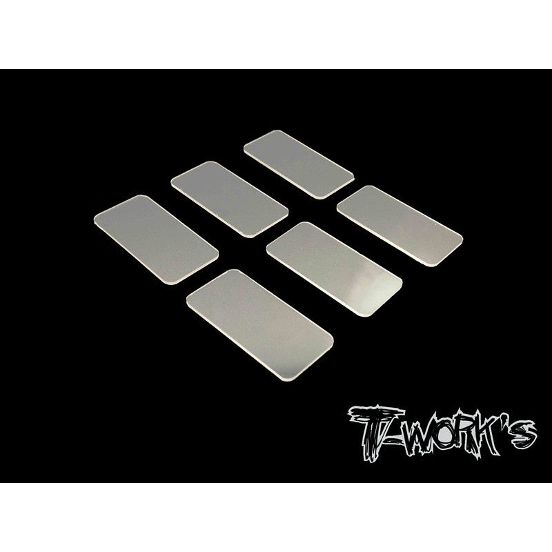 TE-131 1/10 EP 1mm Lexan Side Wing 40x20mm ( 6pcs. )