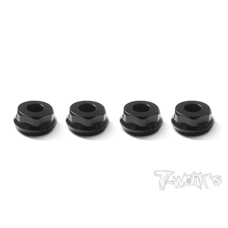 TO-002 Aluminum low body mounting cap,grooved for folding shock boots ( For HN ) 4pcs.