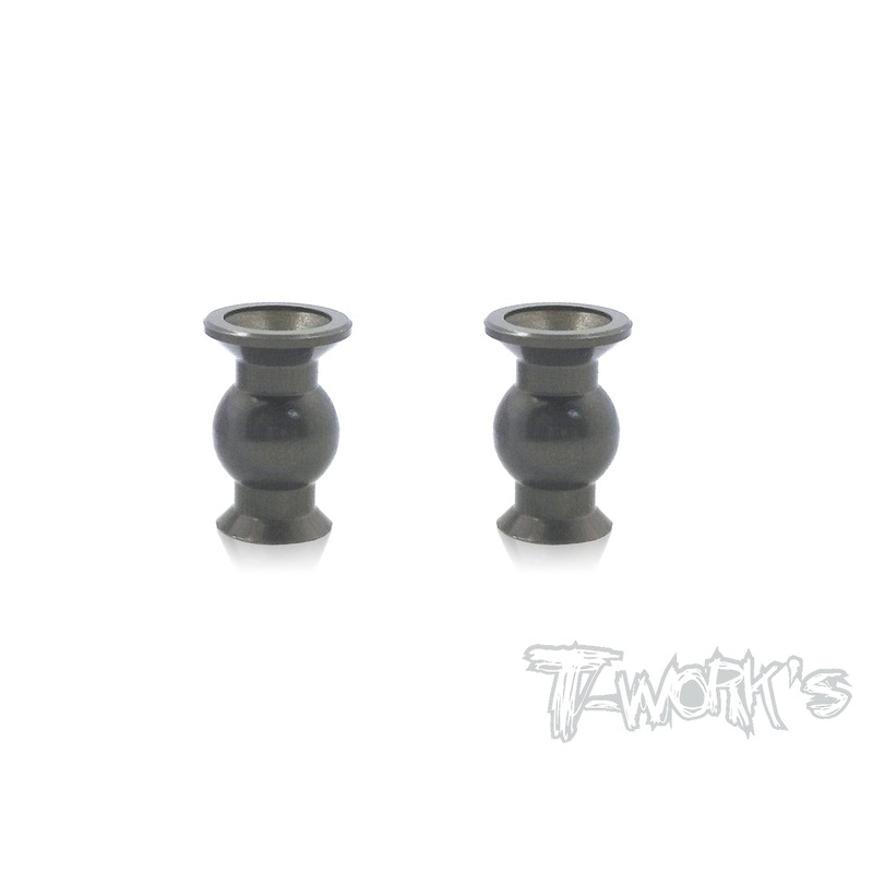 TO-104-E  7075-T6 Hard Coated Alum.7mm Steering Pivot Ball With Backstop   ( For  Hong Nor & OFNA X3/X3E Sabre,IGT8) 2pcs.