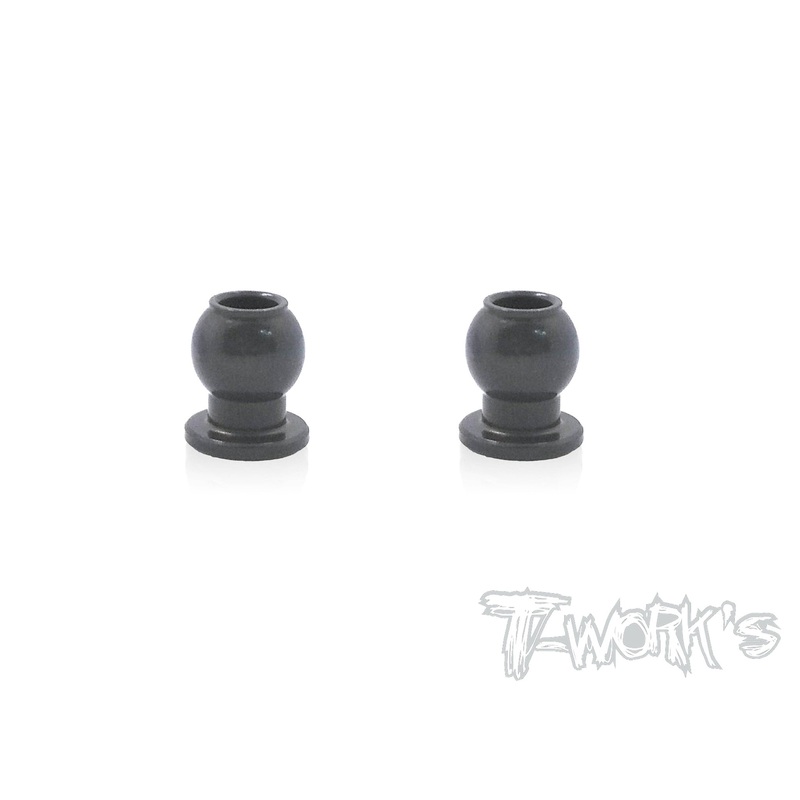 TO-104-F  7075-T6 Hard Coated Alum.6mm Servo Link Pivot Ball  ( For  Hong Nor & OFNA X3/X3E Sabre,IGT8) 2pcs.