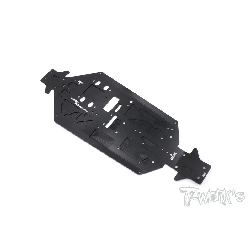 TO-228-TKI4 7075-T6 Black Hard Coated Alum. CNC Light Weight Chassis For Kyosho MP9 TKI4