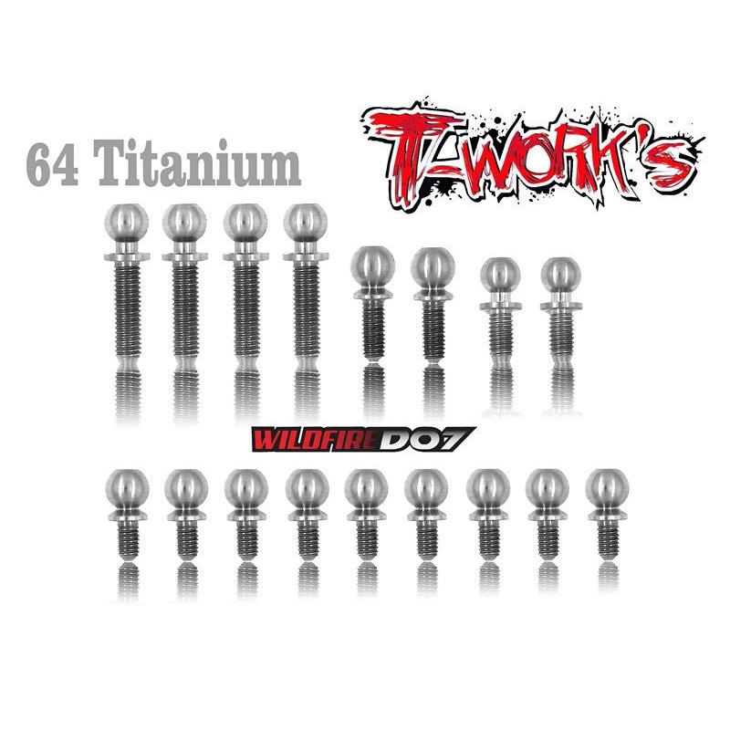 TP-032 64 Titanium Ball End set  For VBC D07