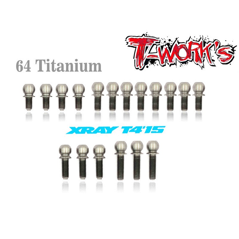 TP-037 64 Titanium 4.9mm Ball End  set ( For Xray T4'15/16/17 )