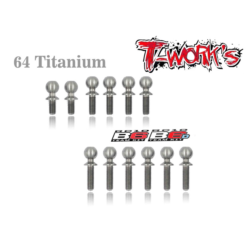 TP-064 64 Titanium Ball End set For Team Associated RC10 B6/B6D