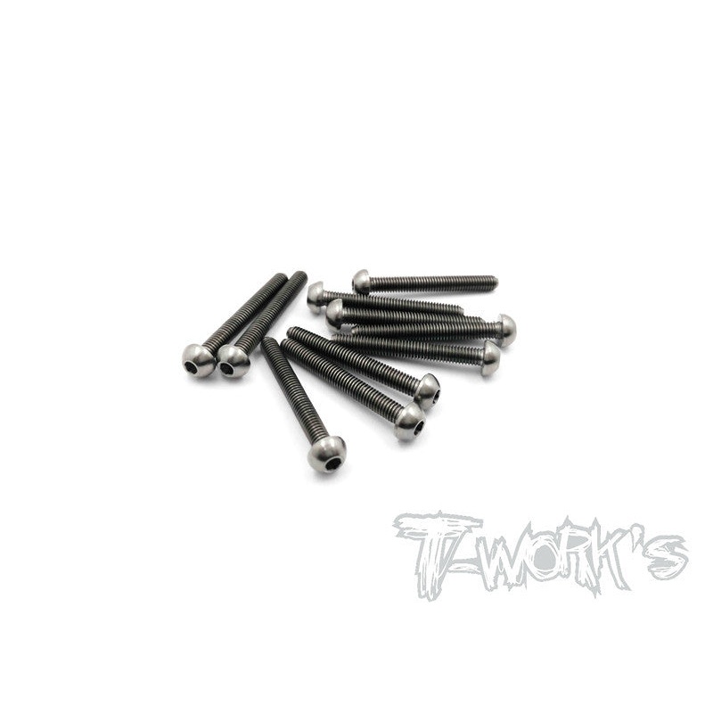 TSS-324B 3mm x 24mm 64 Titanium Hex. Socket Button Head Screw