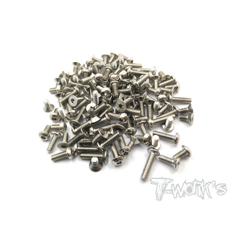 NSS-R12 Nickel Plated Screws Set 44pcs. (Yokomo R12)