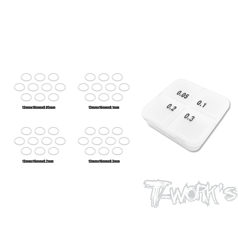 TA-095-13   13mm Shim Washer Set ( 0.05,0.1,0.2,0.3mm each 10pcs. )
