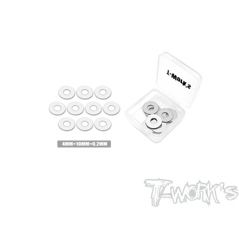 TA-134-02    4 x 10 x 0.2mm Stainless Steel Shim Washer ( 10pcs. )