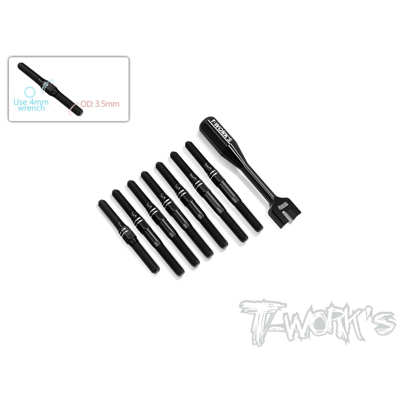 TBB-B74.2   64 Titanium Black Coating Turnbuckle Set ( For Team Associated RC10 B74.2 /  RC10 B74.2D /RC10 B74.2D ED )