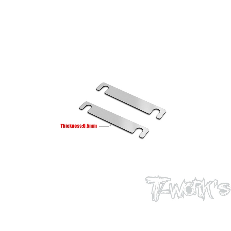 TE-264-MO2.0-0.5Stainless Steel Arm Block Spacer 0.5mm ( For Yokomo MO2.0 ) 2pcs.