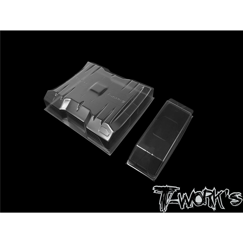 TE-265-11/10 Lexan Flat Rear Wing With Center Divider  7" Wide  2pcs.