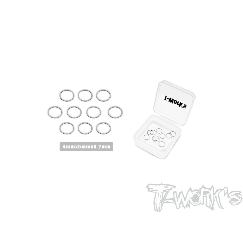 TE-X4-M-0.2  Upper Deck Screw Shim Washer ( 4 x 5 x 0.2 ) For Xray X4 /X4'23/X4F'24/X4'25  10pcs.