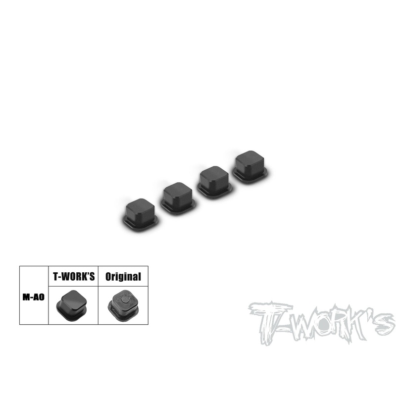 TO-347-M-A   CNC Machined Delrin Arm Mount Insert ( For Mugen MBX8R A & B Mount ) Type A/B/C 4pcs.