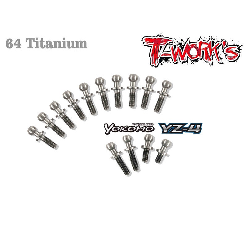 TP-041 64 Titanium Ball End set  For Yokomo YZ-4