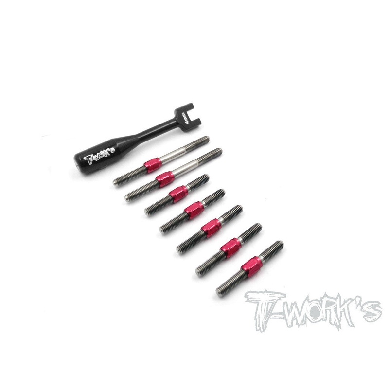 TB-095H Hybrid Titanium Turnbuckle Set For Kyosho TF7