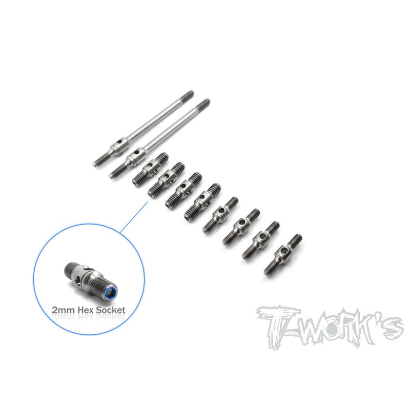 TB-102 64 Titanium Turnbuckle Set For Mugen MRX-6