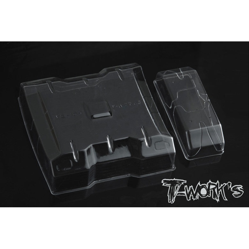 TE-129-1 1/10 Lexan Flat Rear Wing With Center Divider 6.5" Wide 2pcs.