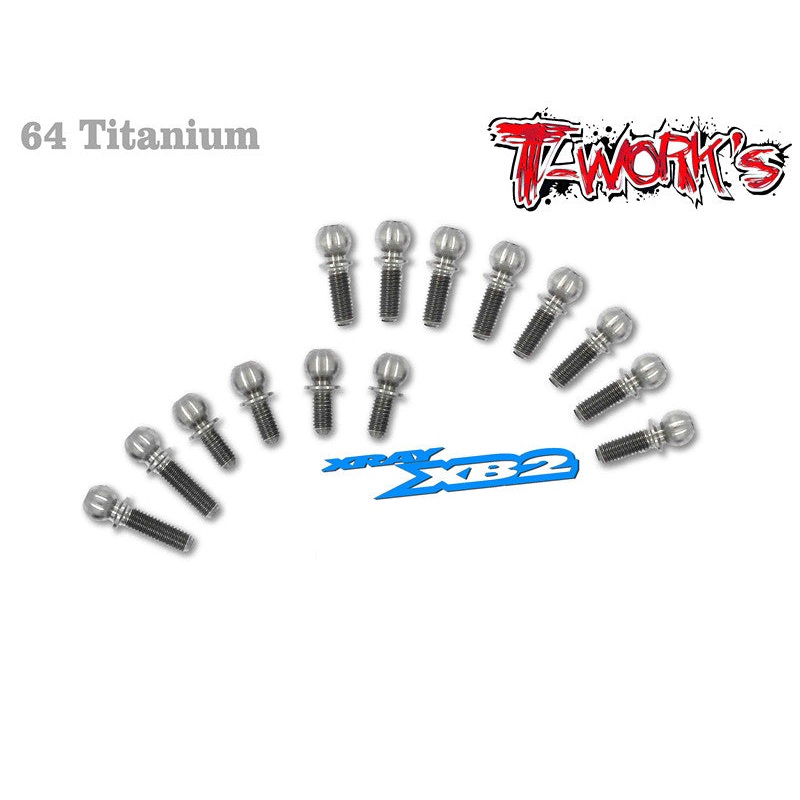 TP-042 64 Titanium Ball End set  For Xray XB2