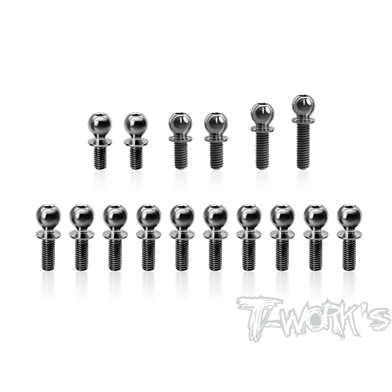 TP-211    64 Titanium Ball End set ( For Xray XB2C'25 )16pcs.