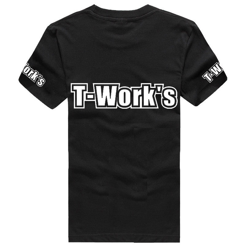 AP-001-BK Team T-Work's  T-Shirt Black Color ( White logo )