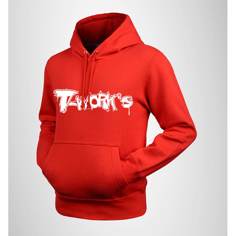AP-002-R Team T-Work's Hooded Sweater Red Color ( White logo )