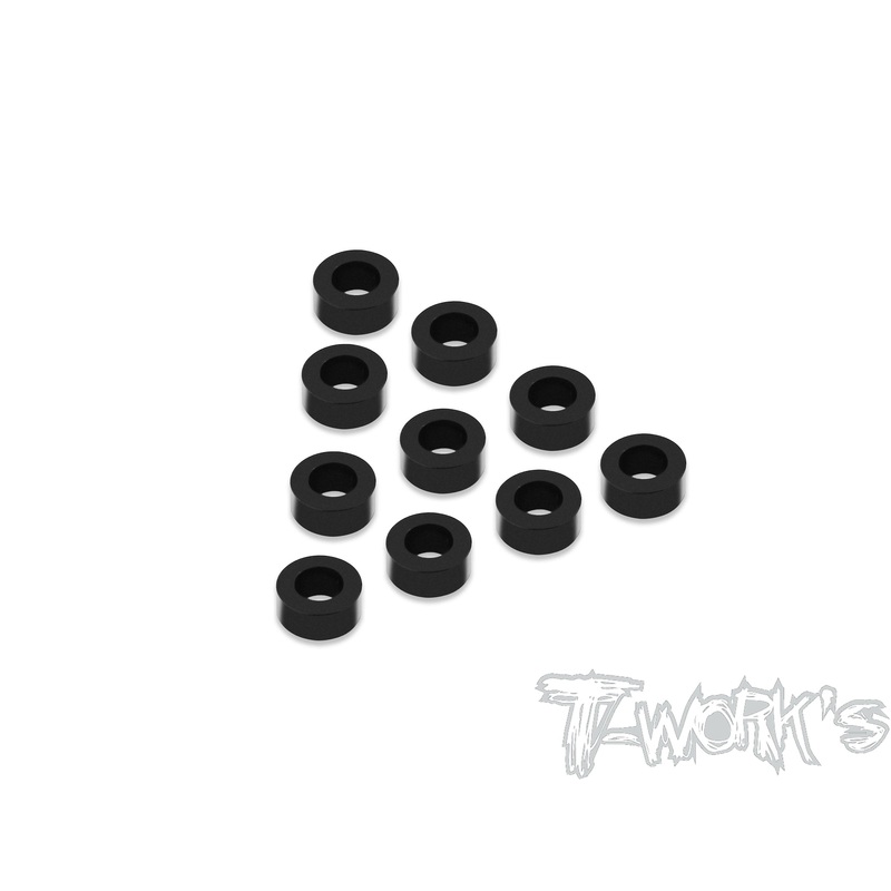 TA-103BK 7075-T6 3x2.5mm Bore Washer 10Pcs.( Black )