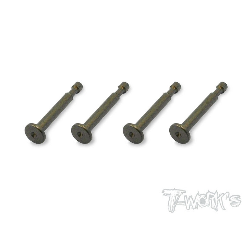 TO-198-K  7075-T6 Alum.Hard Coated Lower Shock Mount Pins ( For Kyosho MP9,GT3,MP9e EVO/MP10 ) 4pcs.
