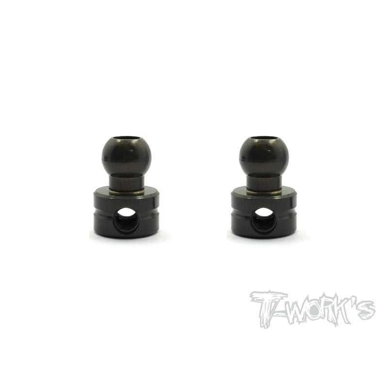 TO-200-B  7075-T6 Hard Coated Alum. 6mm Anti-roll Bar Ball   ( For AE RC8 B3 ) 2pcs.
