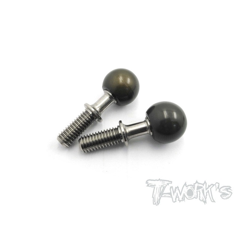 TP-047-MBX  Alum. Pillow Ball With Titanium Shaft ( Mugen MBX-7/7R/7GT/MBX 8  )2pcs.