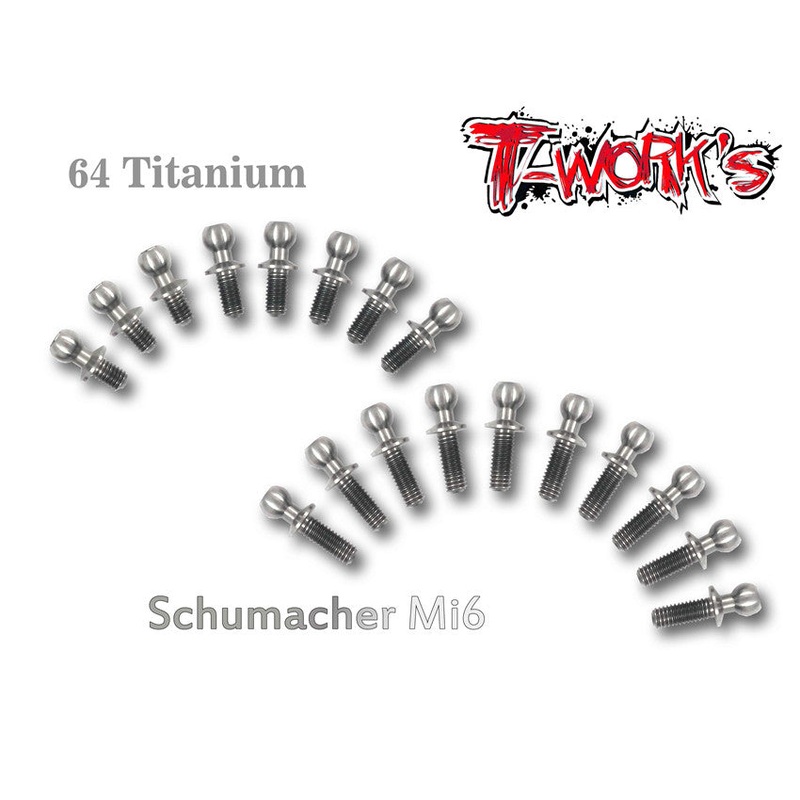 TP-048  64 Titanium Ball End set For Schumacher Mi6