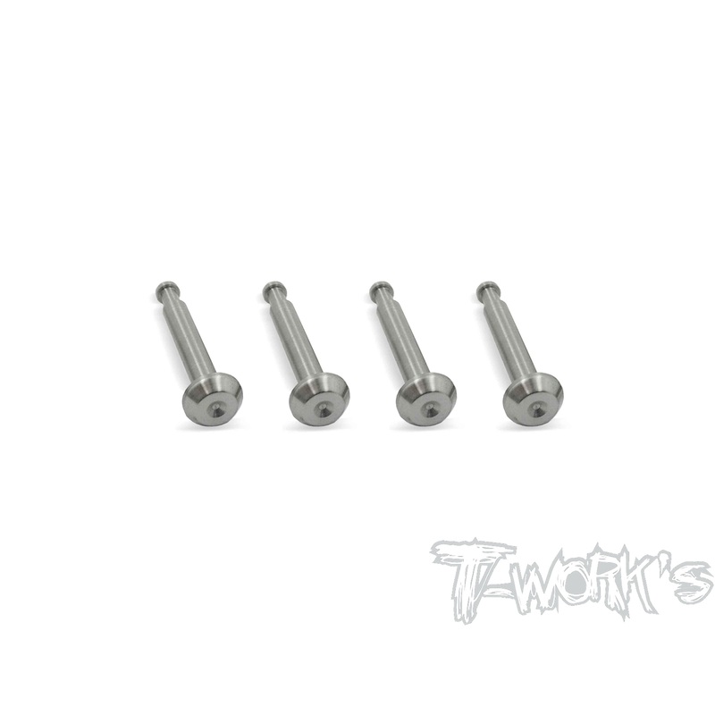 TP-049   64 Titanium Lower Shock Mount Pins(For Team Associated RC8 B3)4pcs.